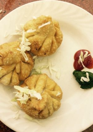 A picture of Chow mein potlis.
