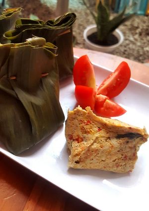 Foto resep Pepes Teri Nasi dan Tahu