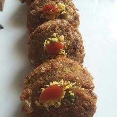 Peanut Corn Flakes Potato Cutlets A picture of Peanut Corn Flakes Potato Cutlets.