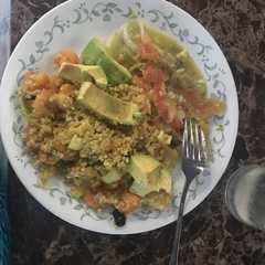 A picture of Quinoa con camarones.