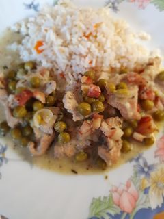 Zöldborsós pulykatokány recept fotója