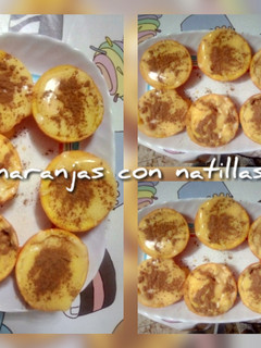 Una foto de Naranjas con natillas