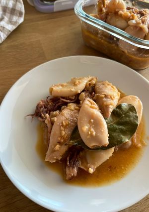 Una foto de Calamares en salsa de almendras - Receta de Batch Cooking