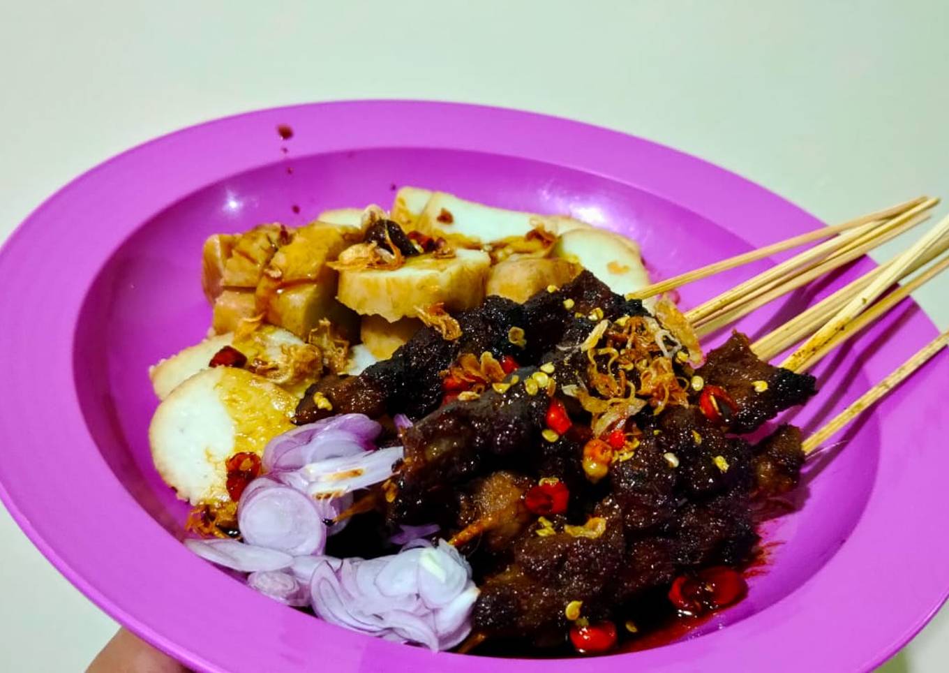 Sate Maranggi daging sapi (pakai teflon)