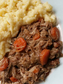 A picture of Vickys Balsamic Pulled Pork, GF DF EF SF NF.