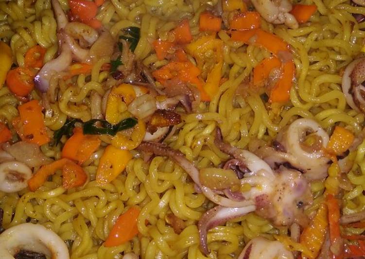 Resep: Mie geprek cumi Kekinian