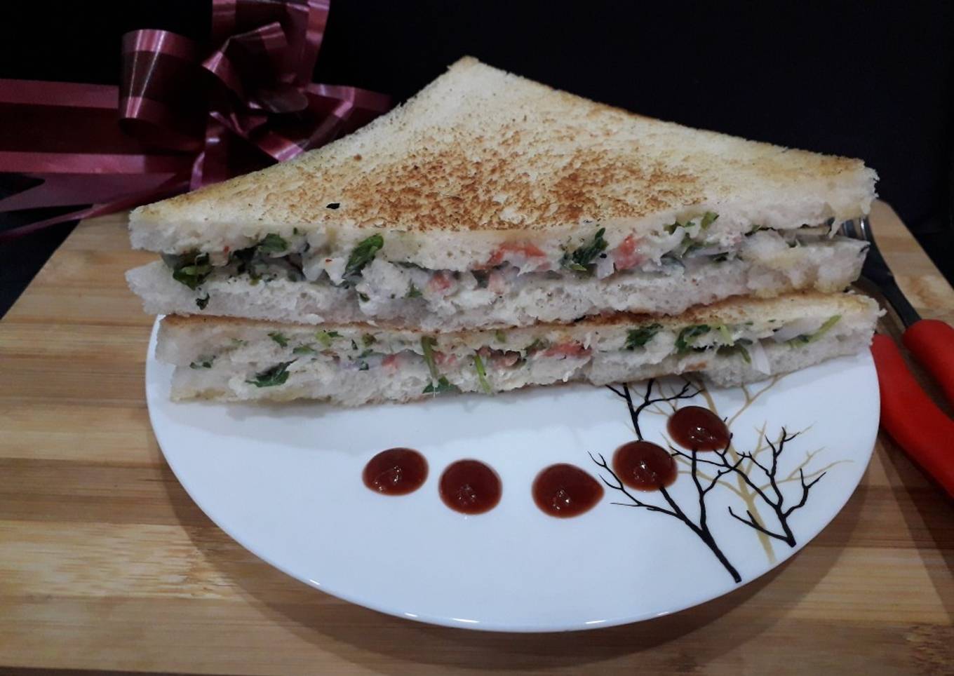 Curd (dahi)sandwich