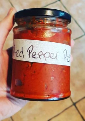 A picture of Red Pepper Pesto.