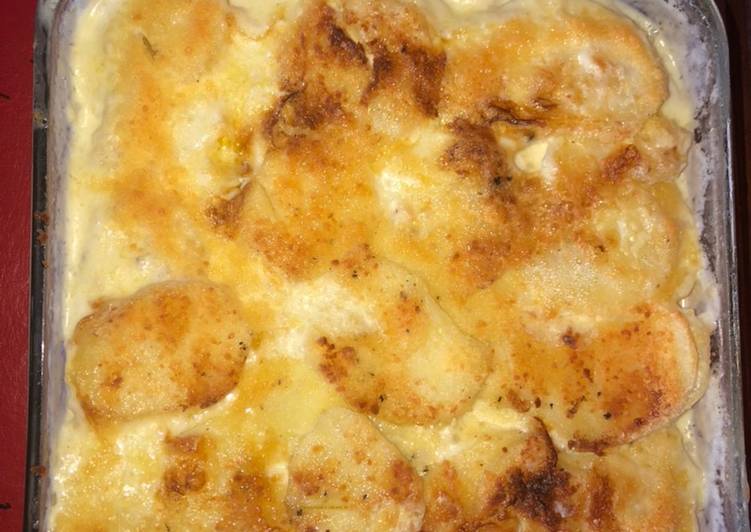 Recipe of Homemade Papas a la crema gratinada!!😋