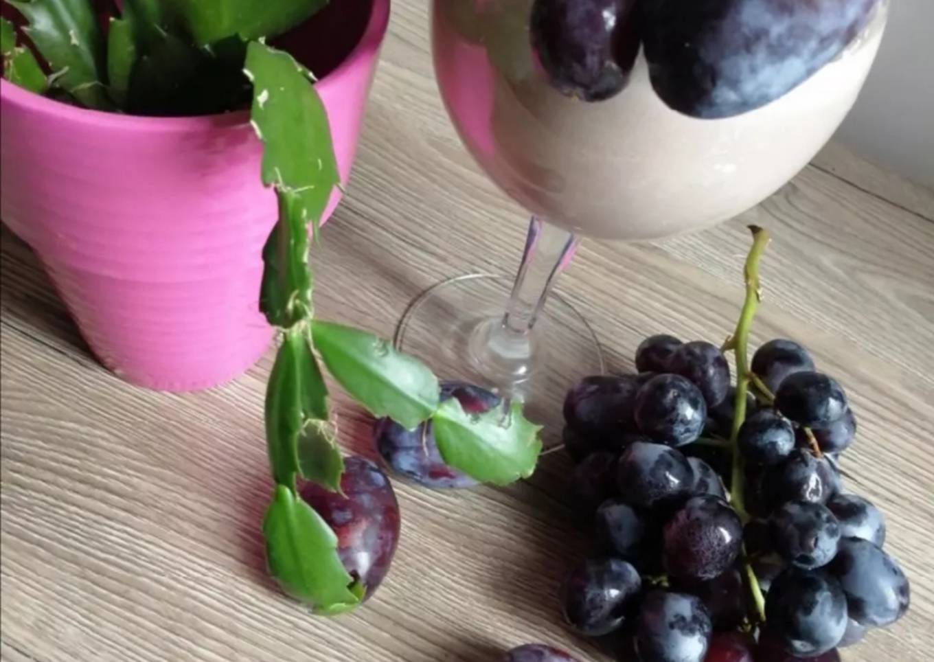 Milkshake quetsche raisin basilic🍇