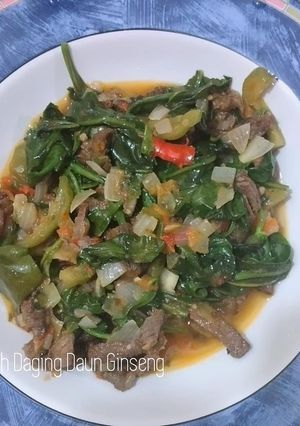 Foto resep Cah Daging Daun Ginseng