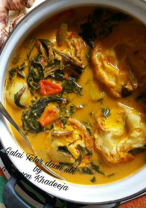 Foto resep Gulai Telur pucuk ubi teri kentang