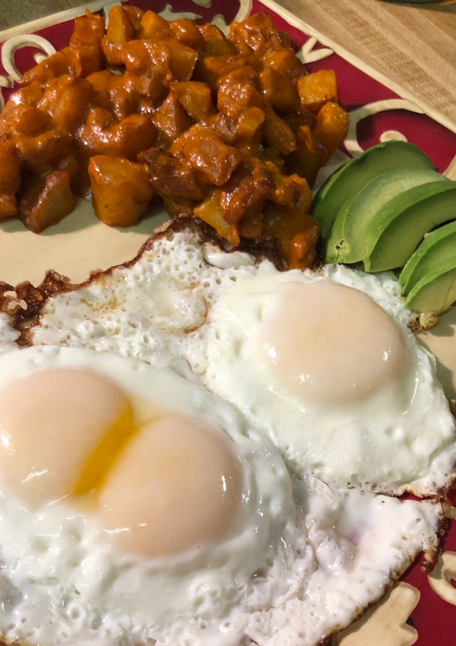 Una foto de Desayuno con Papas al Chipotle