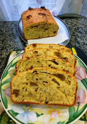 Una foto de Budín de banana y nuez