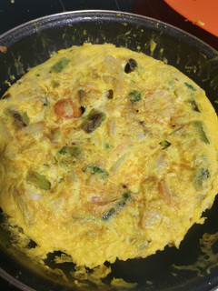 Una foto de Tortilla de verduritas superficial y rápida