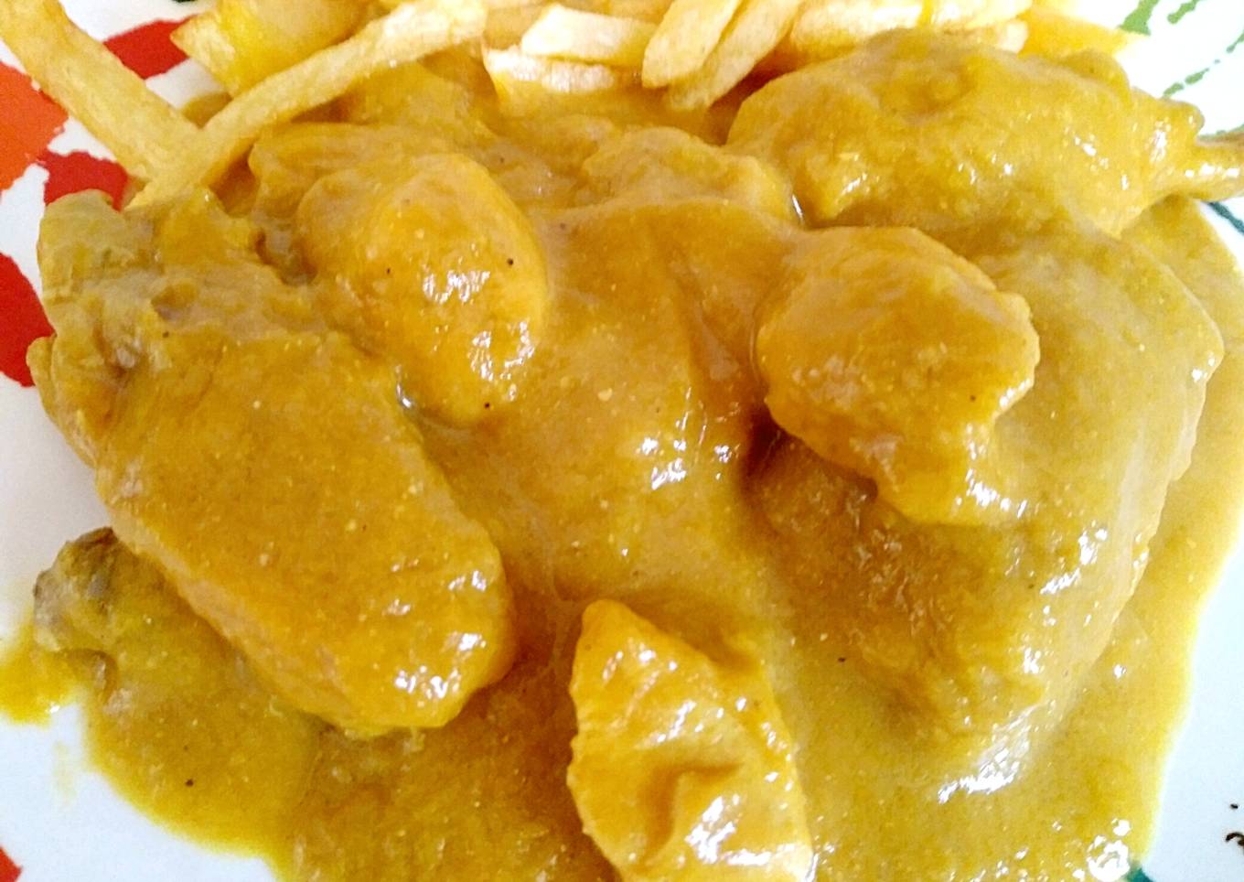 Pollo al curry saludable