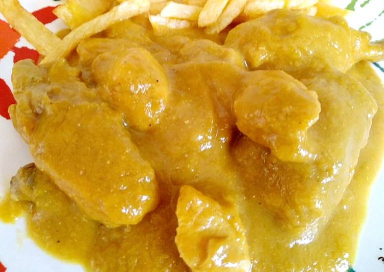 Pollo al curry saludable