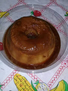 Una foto de Budín de pan exquisito