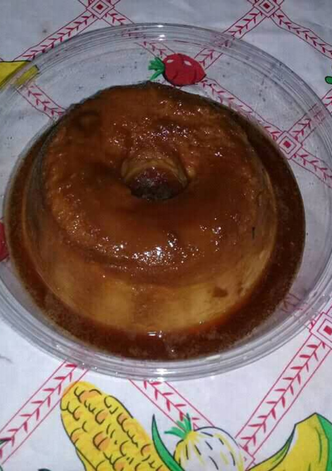 Una foto de Budín de pan exquisito