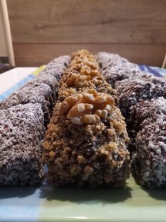 Diós és kókuszos kocka recept fotója