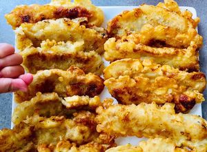 Hình của món Nấu ăn cùng con: Chuối sứ chiên.