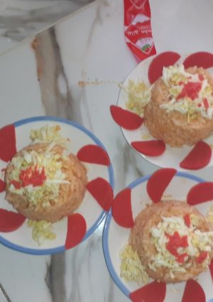 صورة لوصفة سلطة الأرز والطون