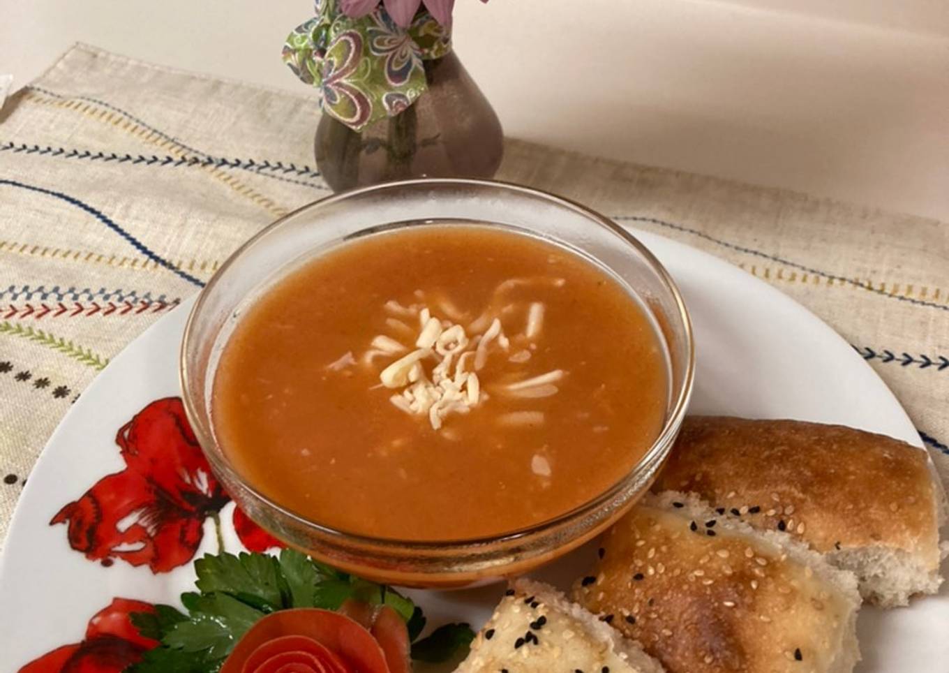 Tomato Cream Soup/Sup Krim Tomat ala Turki (Ibu Mertua)/Domatesli Corbasi