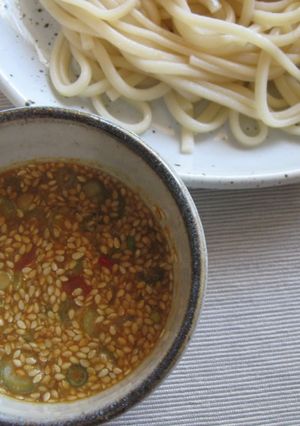 A picture of Udon with Spicy Dipping Sauce.