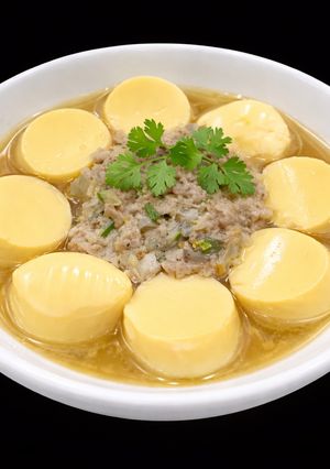 Hình của món SP.0698 - Tàu Hũ Trứng Hấp Thịt.