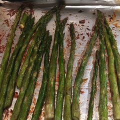 A picture of Lightly Spiced Roast Asparagus Stems.