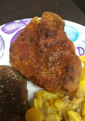 A picture of Time to eat, Pork Chops.