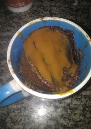 Una foto de MugCake de chocolate
