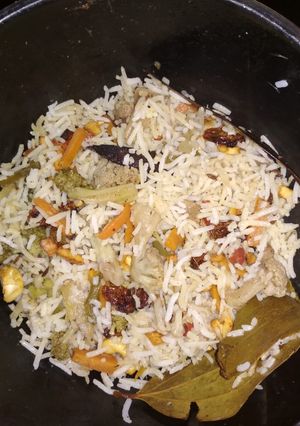 A picture of Mix  veg rice.