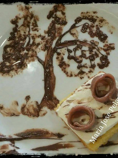 Una foto de Sobaos con chocolate