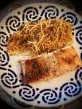 Salmón asado al Mirin con noodles