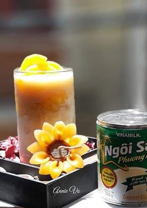 Hình của món Cafe sữa đào.