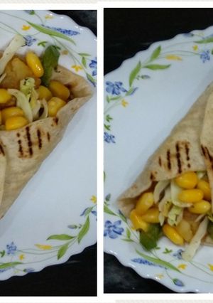 A picture of Fusion vegetable wraps.