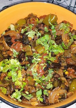 A picture of Bhindi Bhujia.