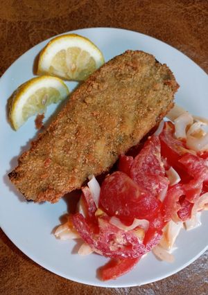 Una foto de Milanesas de Berenjenas express
