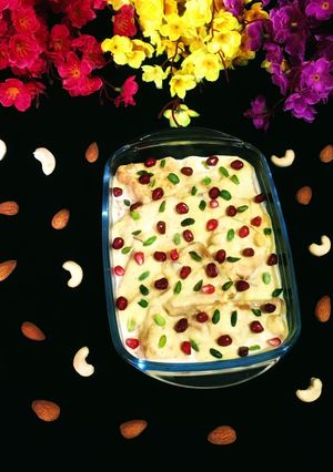 A picture of Creamy Bread Custard Pudding.