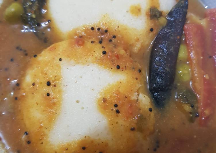 Simple Way to Make Perfect Sambhar idli