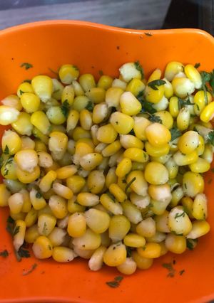 A picture of Masala corn.