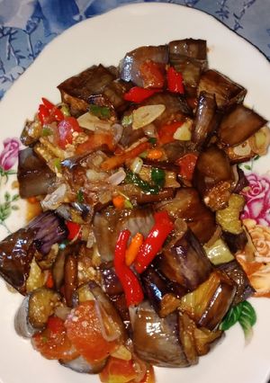 Foto resep Tumis terong ungu