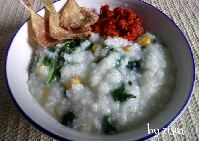 Bubur Manado (tinutuan) Sambal Roa