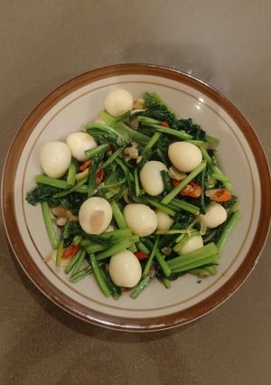 Foto resep 54. Tumis Sawi Telur Puyuh