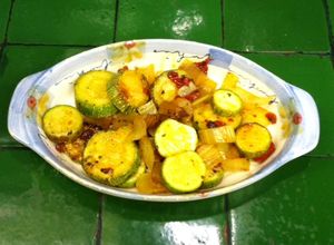 Una foto de Calabacitas con apio