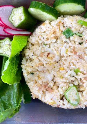 รูปของ ข้าวผัดน้ำพริกที่เหลือ(น้ำพริกถั่วพินโต)🥜🌶️🧄