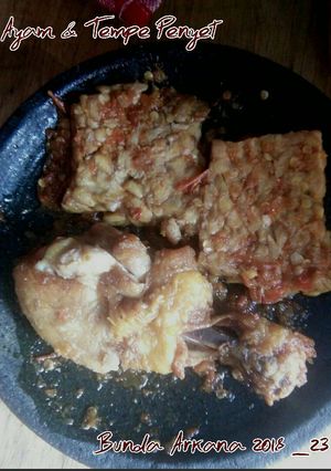 Foto resep Ayam dan Tempe Penyet sambal bawang