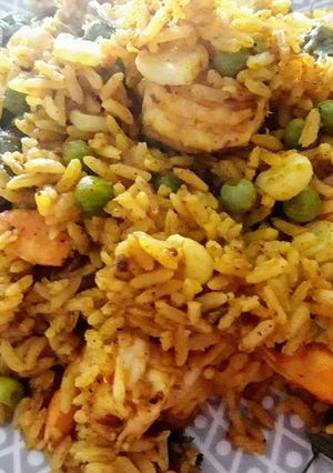 Una foto de Arroz con Langostinos (30 minutos)