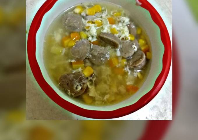 Sup Jagung Telur Kocok ala Anak Kos